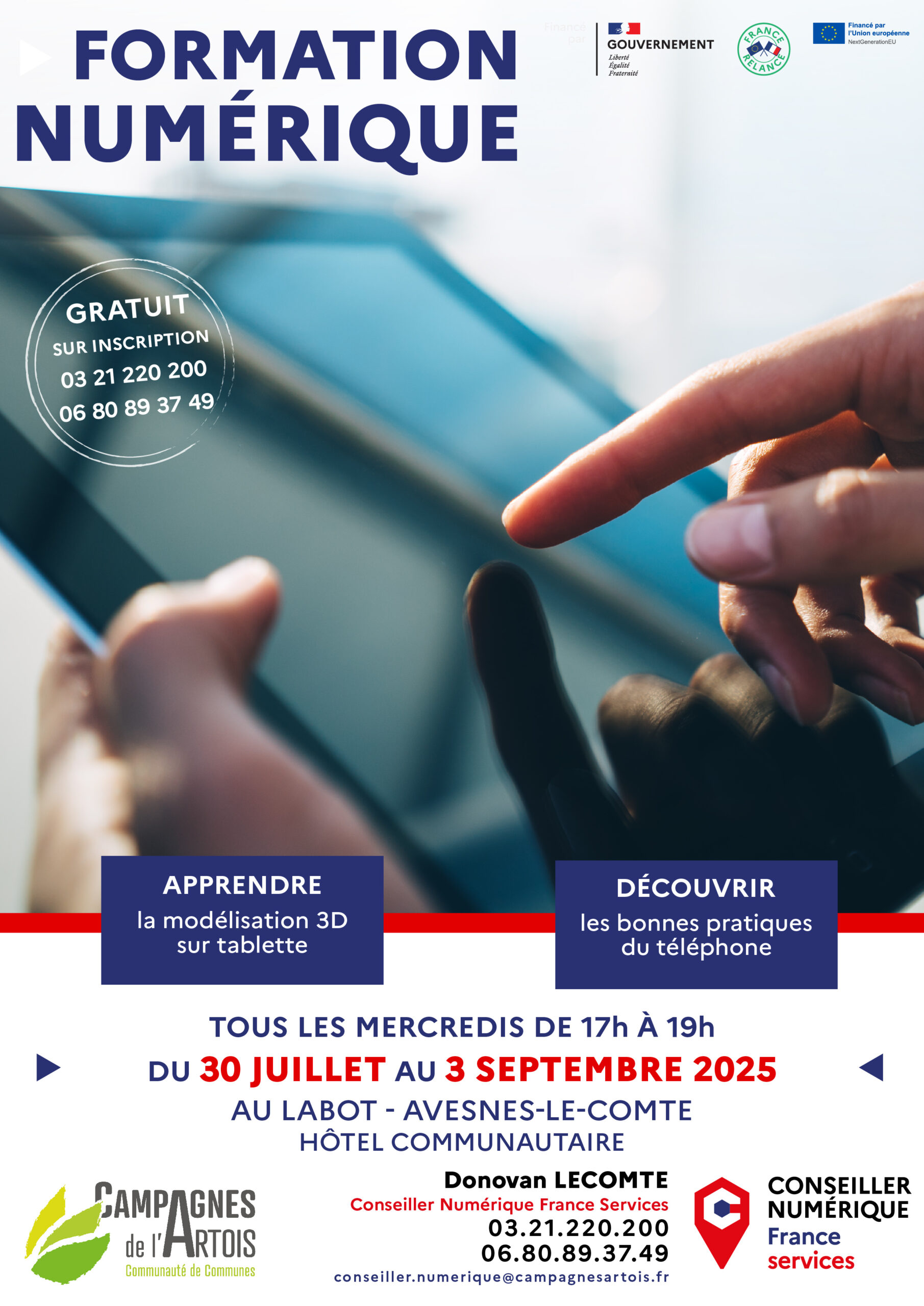 Formation Numérique : Découverte modélisation 3D (sur tablette) 3/3